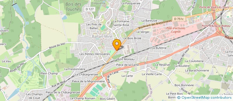 localisation de l'entreprise ESPACE MEDICAL TOURS à BALLAN-MIRE