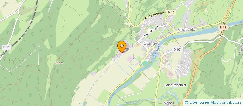 localisation de l'entreprise ESPACE MENUISERIE  QUINGEY