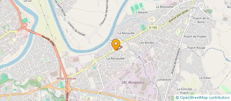 localisation de l'entreprise ESPACE MENUISERIE 81 à ALBI