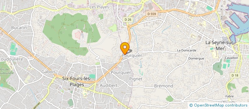 localisation de l'entreprise ESPACE MENUISERIE LITTORAL à SIX-FOURS-LES-PLAGES