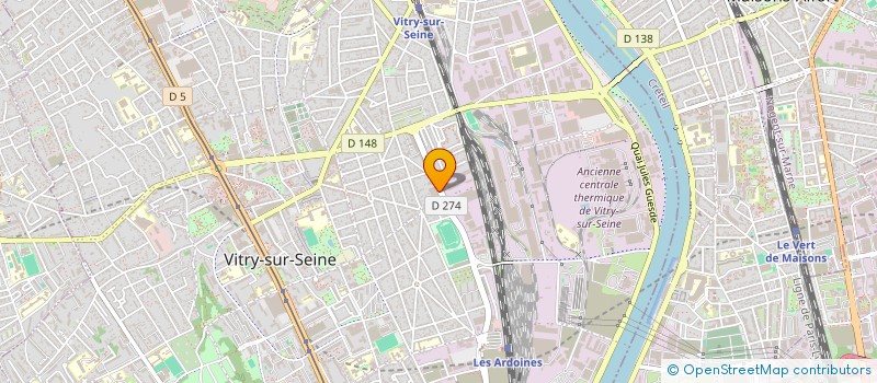localisation de l'entreprise ESPACE METAL à VITRY-SUR-SEINE