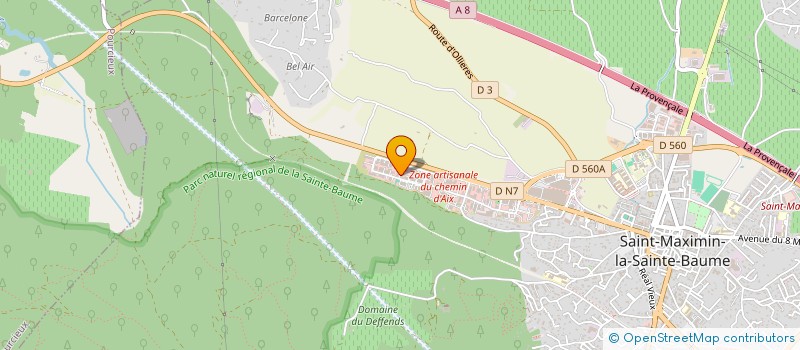 localisation de l'entreprise ESPACE MEUBLE à ST MAXIMIN LA STE BAUME