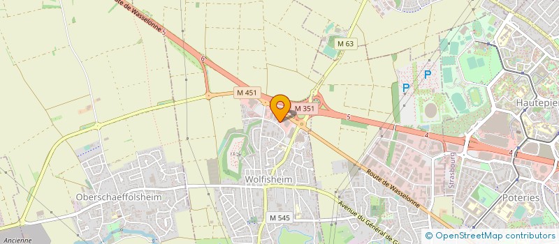 localisation de l'entreprise ESPACE MEUBLES à WOLFISHEIM