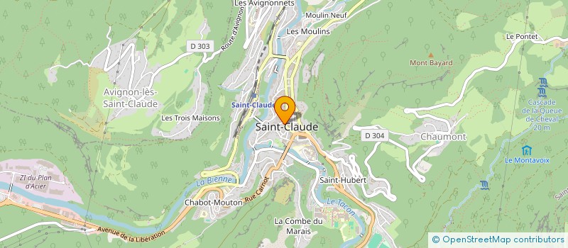 localisation de l'entreprise ESPACE MODE à SAINT-CLAUDE