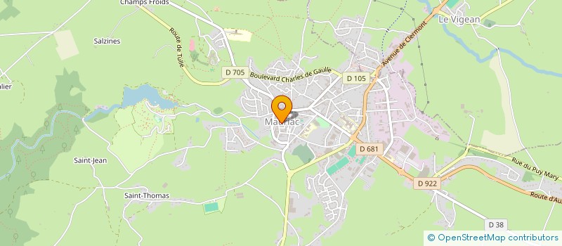 localisation de l'entreprise ESPACE MODE à MAURIAC