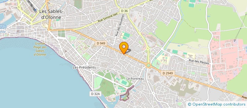 localisation de l'entreprise ESPACE MODULABLE  LES SABLES-D'OLONNE