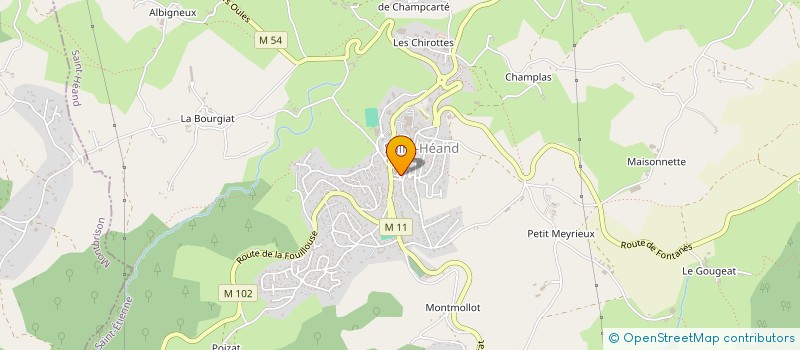 localisation de l'entreprise ESPACE MUSICAL DE SAINT-HEAND - LA GIMOND  SAINT-HEAND