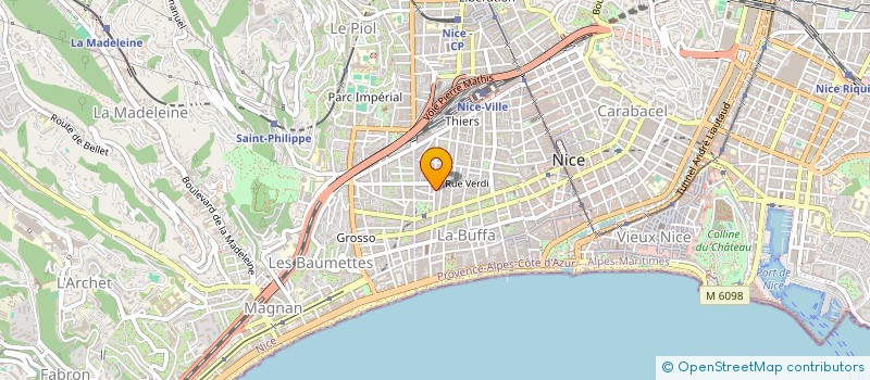 localisation de l'entreprise ESPACE MUSICALE AZUREEN à NICE