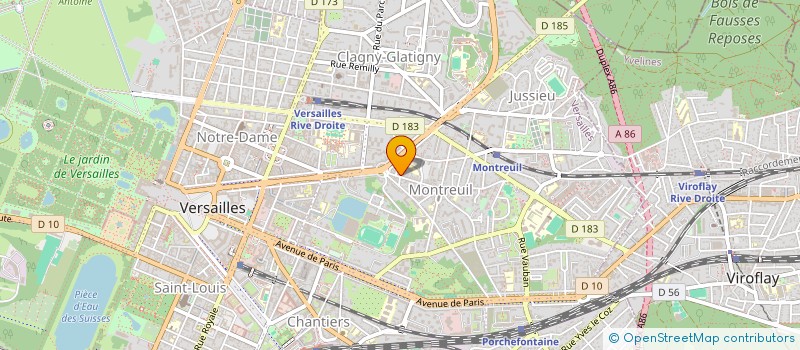 localisation de l'entreprise ESPACE MUSIQUE à VERSAILLES