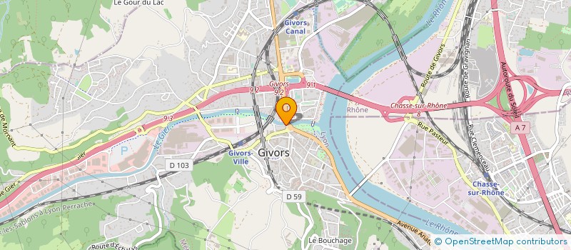 localisation de l'entreprise ESPACE MUTUALISTE GIVORDIN  GIVORS