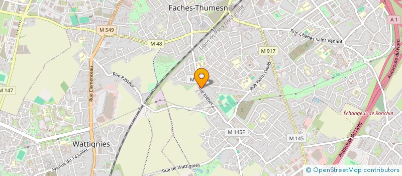 localisation de l'entreprise ESPACE NATURE DES PERISEAUX  FACHES-THUMESNIL