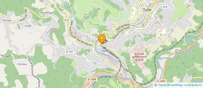 localisation de l'entreprise ESPACE NATURE PASSION  TULLE