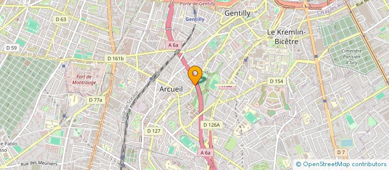 localisation de l'entreprise ESPACE NETTOYAGE DISTRIBUTION à ARCUEIL