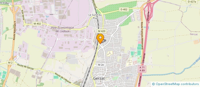 localisation de l'entreprise ESPACE NOUVELLE VIE  GERZAT