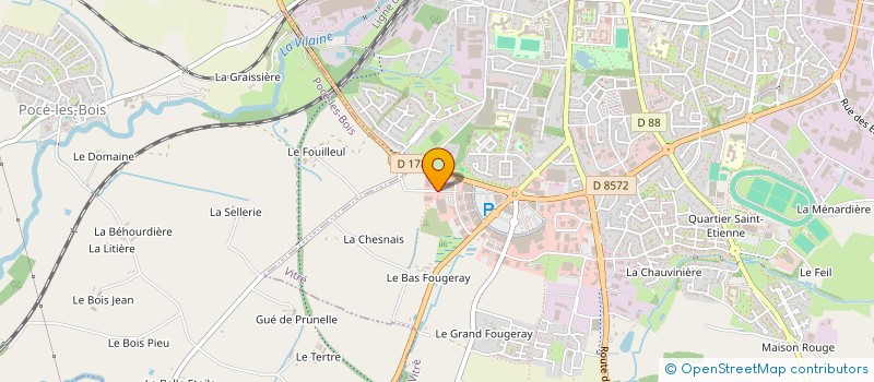 localisation de l'entreprise ESPACE NUIT à VITRE