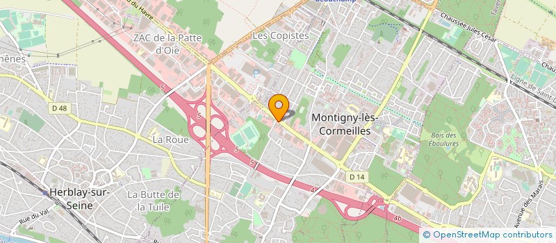 localisation de l'entreprise ESPACE OCCASIONS à MONTIGNY-LES-CORMEILLES