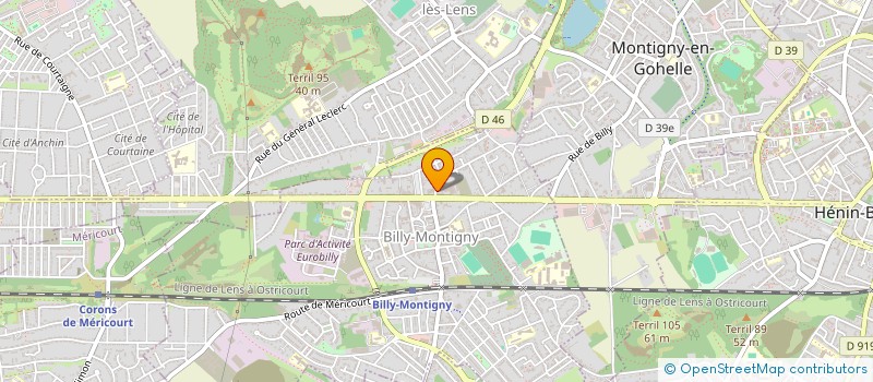 localisation de l'entreprise ESPACE PARE-BRISE à BILLY-MONTIGNY