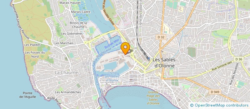 localisation de l'entreprise ESPACE PECHE à LES SABLES D'OLONNE