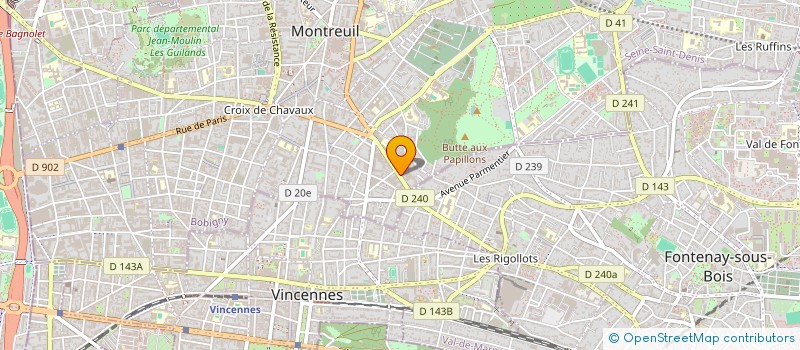 localisation de l'entreprise ESPACE PEINTURE à MONTREUIL