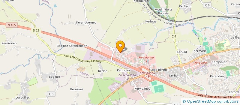 localisation de l'entreprise ESPACE PISCINE LOISIRS à MELLAC