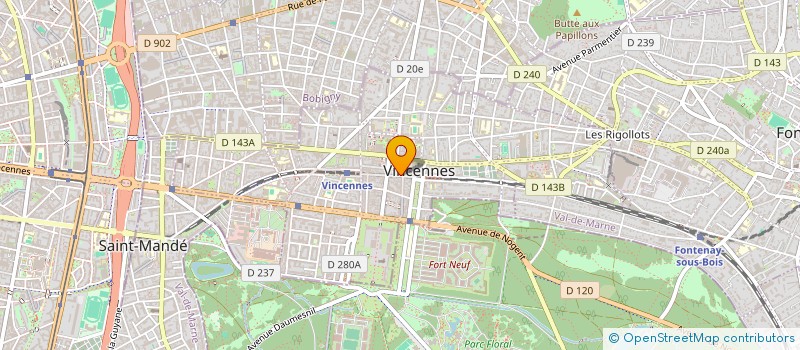 localisation de l'entreprise ESPACE PRIMEURS DU CHATEAU à VINCENNES