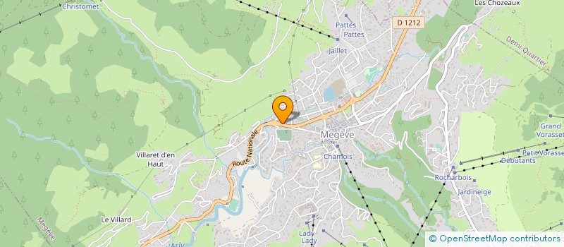 localisation de l'entreprise ESPACE PRO à MEGEVE