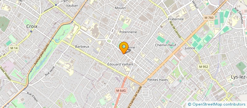 localisation de l'entreprise ESPACE RADIOLOGIE  ROUBAIX