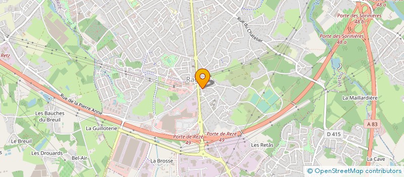 localisation de l'entreprise ESPACE RAGON  REZE