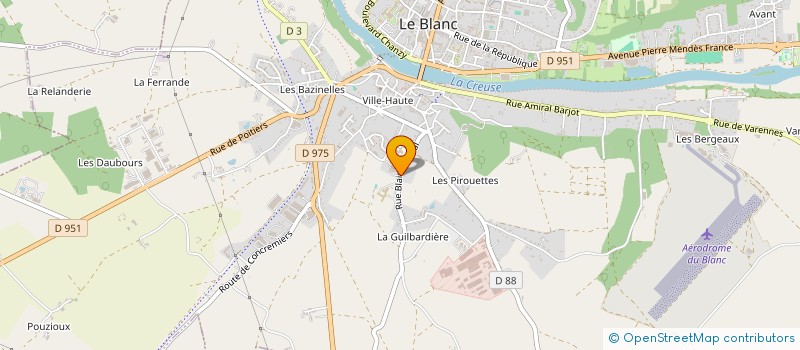 localisation de l'entreprise ESPACE RE-CREATION à LE BLANC