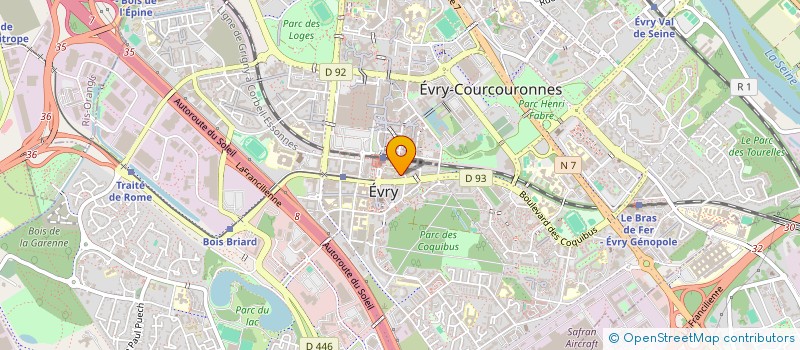 localisation de l'entreprise ESPACE REALISATIONS à EVRY-COURCOURONNES