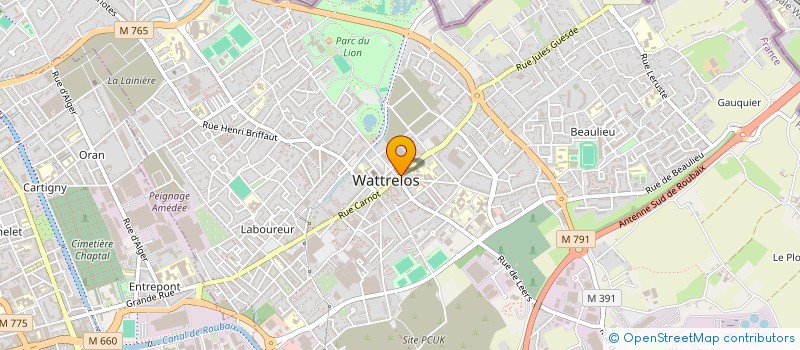 localisation de l'entreprise ESPACE REGARD à WATTRELOS