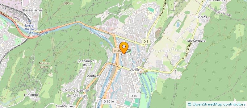 localisation de l'entreprise ESPACE RELATIONNEL ASSO LOISIRS MUSIQUE  VIZILLE