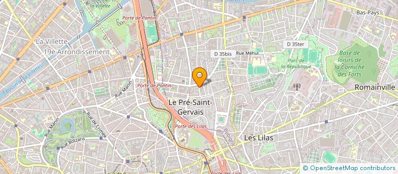 localisation de l'entreprise ESPACE RENOVATION  LE PRE-SAINT-GERVAIS