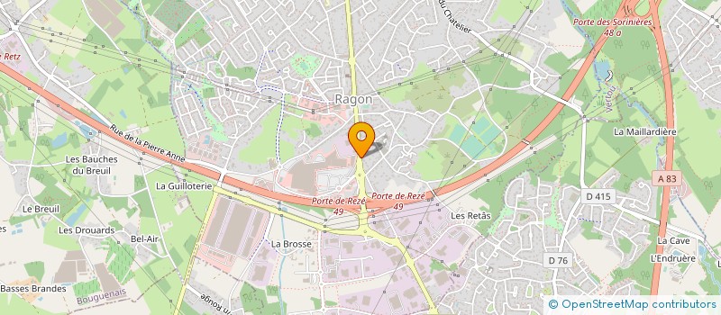 localisation de l'entreprise ESPACE RENOVATION à VERTOU