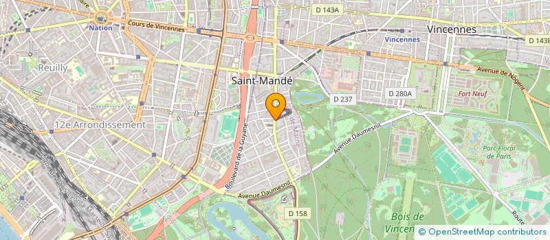 localisation de l'entreprise ESPACE ROYAL GARDEN  SAINT-MANDE