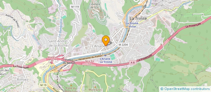 localisation de l'entreprise ESPACE SABRINA à NICE