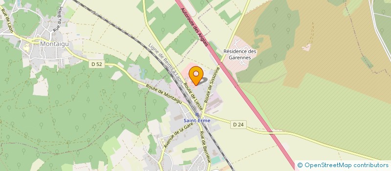 localisation de l'entreprise ESPACE SANTE ADMR  SAINT-ERME-OUTRE-ET-RAMECOURT