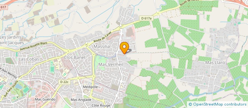 localisation de l'entreprise ESPACE SANTE CHRYSALIDE  PERPIGNAN