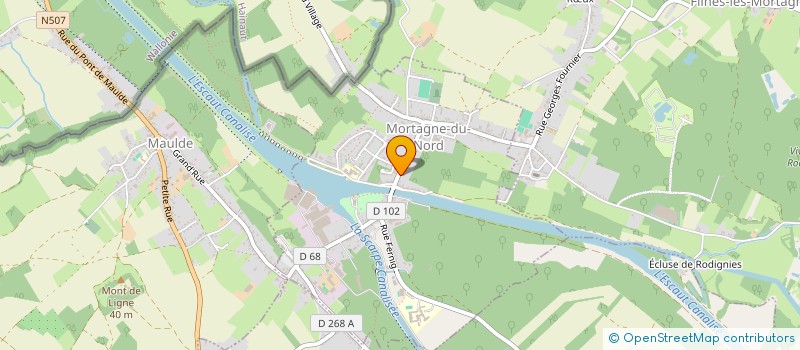 localisation de l'entreprise ESPACE SANTE DE L'ESCAUT  MORTAGNE-DU-NORD