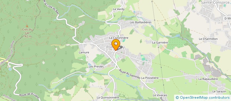 localisation de l'entreprise ESPACE SANTE DE LA CROIX DU BAN  POLLIONNAY