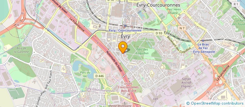localisation de l'entreprise ESPACE SANTE EVRY à EVRY-COURCOURONNES