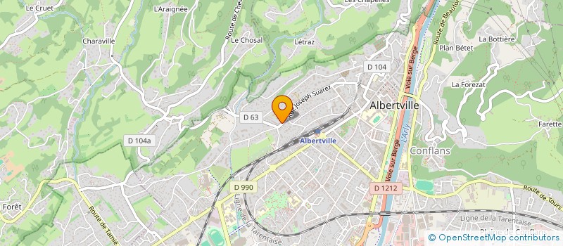 localisation de l'entreprise ESPACE SANTE GRIGNON  ALBERTVILLE