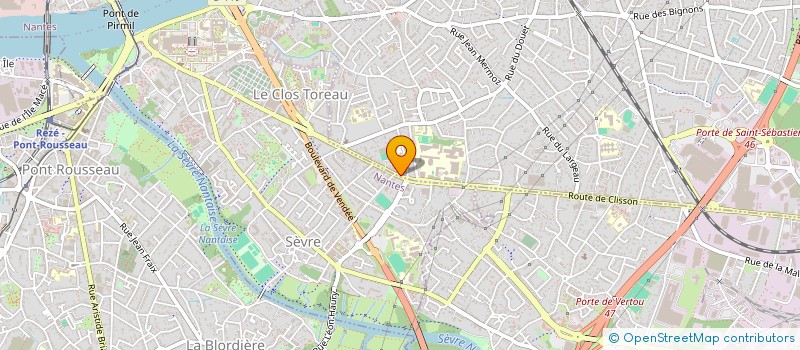 localisation de l'entreprise ESPACE SANTE MARTILLAC  SAINT-SEBASTIEN-SUR-LOIRE