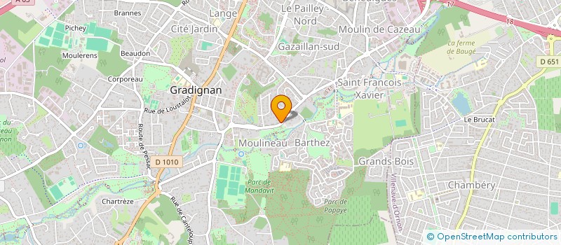 localisation de l'entreprise ESPACE SANTE MOULINEAU  GRADIGNAN