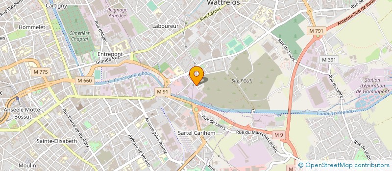 localisation de l'entreprise ESPACE SARTEL à WATTRELOS