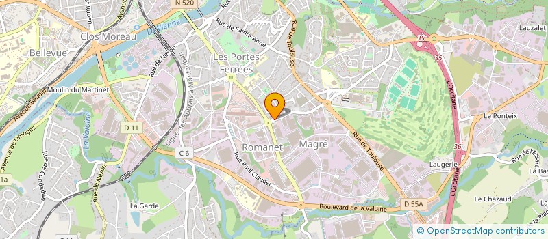 localisation de l'entreprise ESPACE SECURITE HAUTEUR à LIMOGES