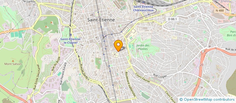 localisation de l'entreprise ESPACE SENS CO à SAINT-ETIENNE