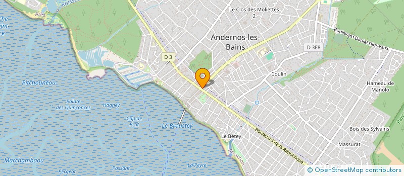 localisation de l'entreprise ESPACE SERVICES à ANDERNOS-LES-BAINS