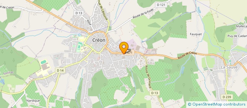 localisation de l'entreprise ESPACE SERVICES  CREON