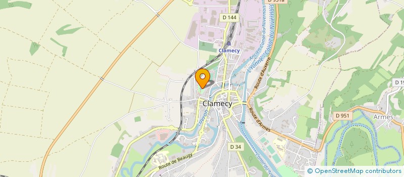 localisation de l'entreprise ESPACE SOCIAL VAUX D'YONNE E SEGUIN à CLAMECY